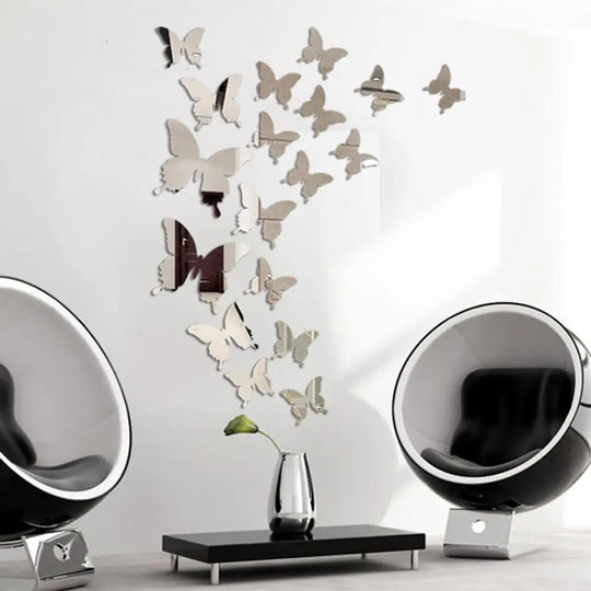 Mirror Wall 3D Butterflies Home Decor Sticker