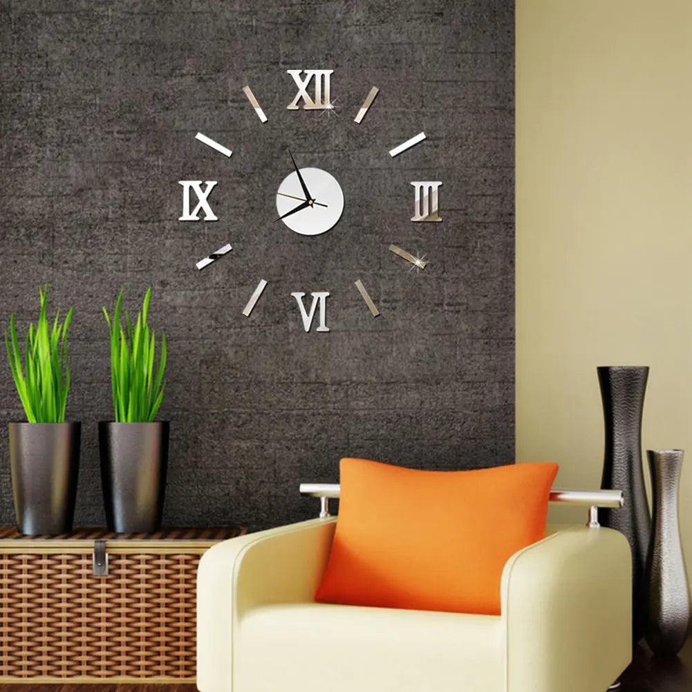 Acrylic Roman Numeral Home Decor Wall Clock