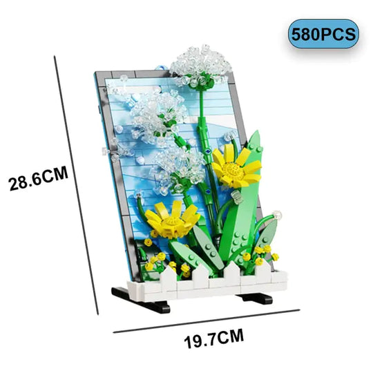 Stylish Sunflower Home Decor Artistic Building Bricks