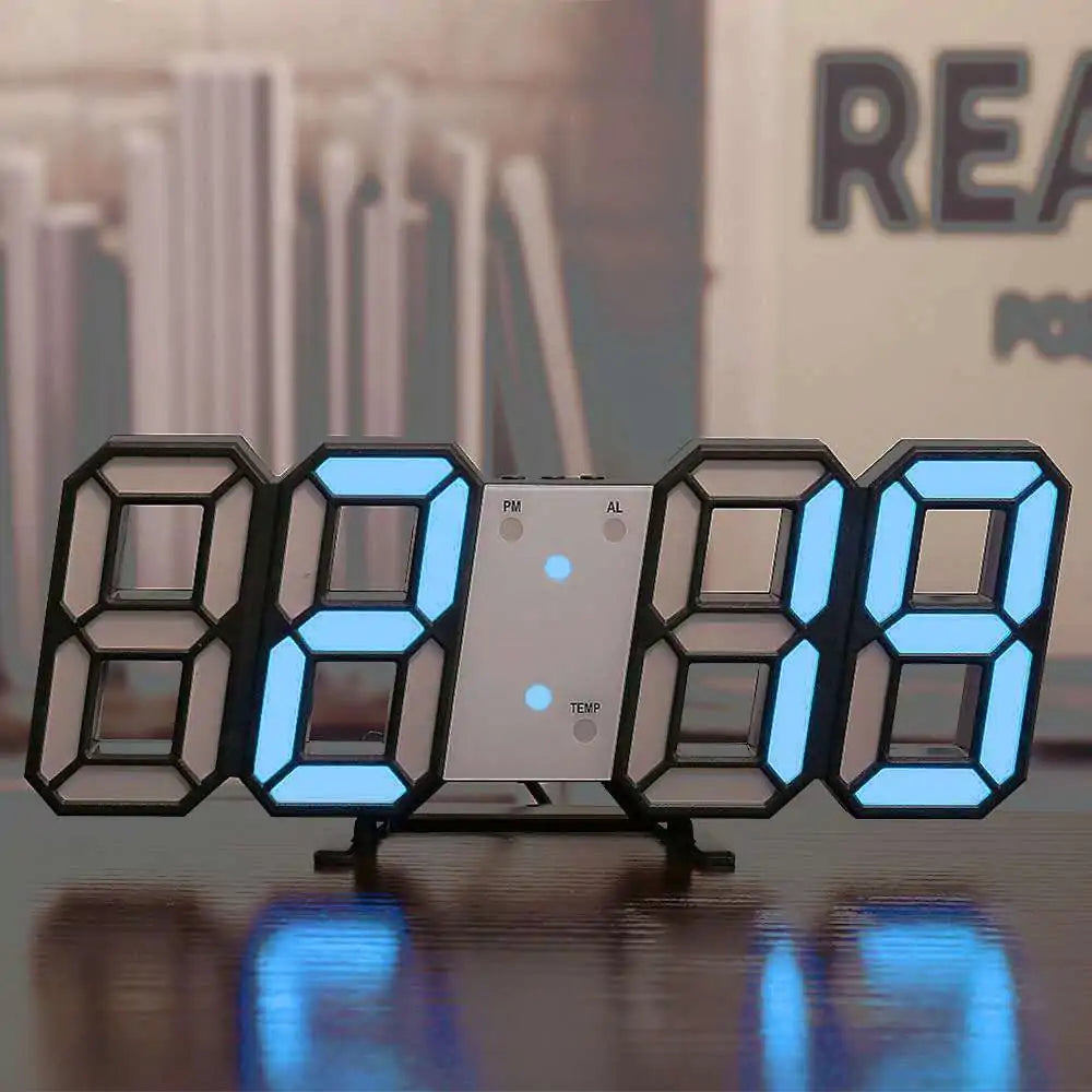 3D LED Home Decor Digital Wall Clock