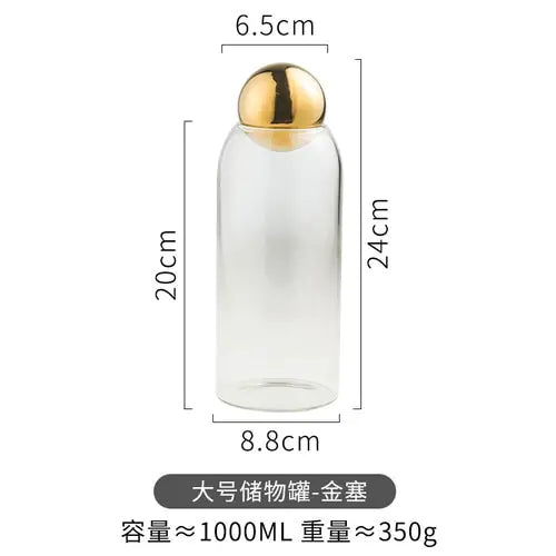 Clear Airtight Home Decor Glass Jar