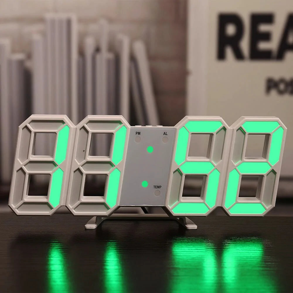 3D LED Home Decor Digital Wall Clock