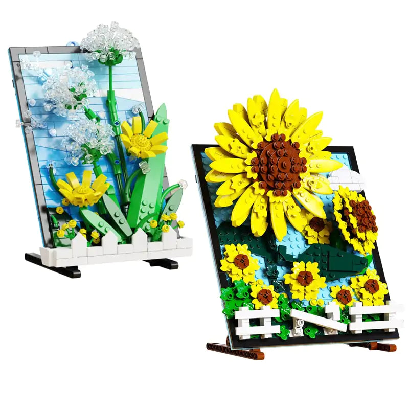 Stylish Sunflower Home Decor Artistic Building Bricks