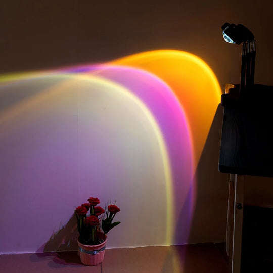 USB rainbow sunset led home decor lamp