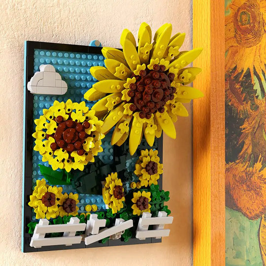 Stylish Sunflower Home Decor Artistic Building Bricks