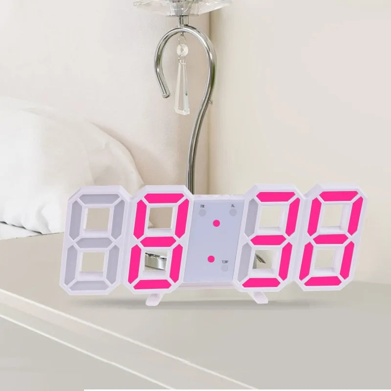 3D LED Home Decor Digital Wall Clock