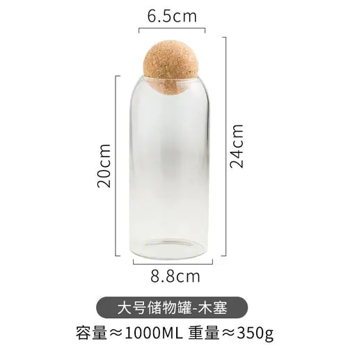 Clear Airtight Home Decor Glass Jar