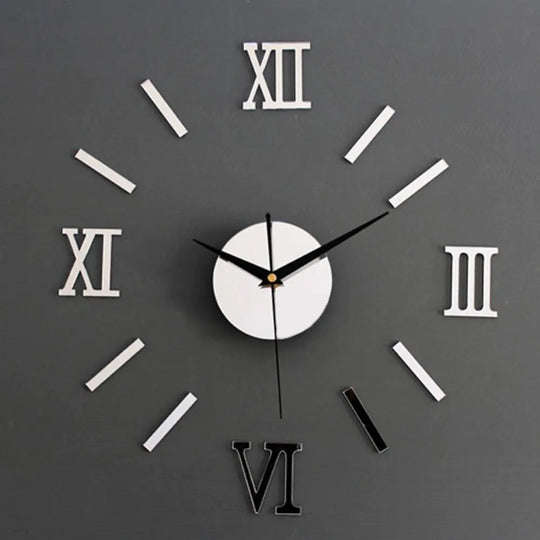 Acrylic Roman Numeral Home Decor Wall Clock