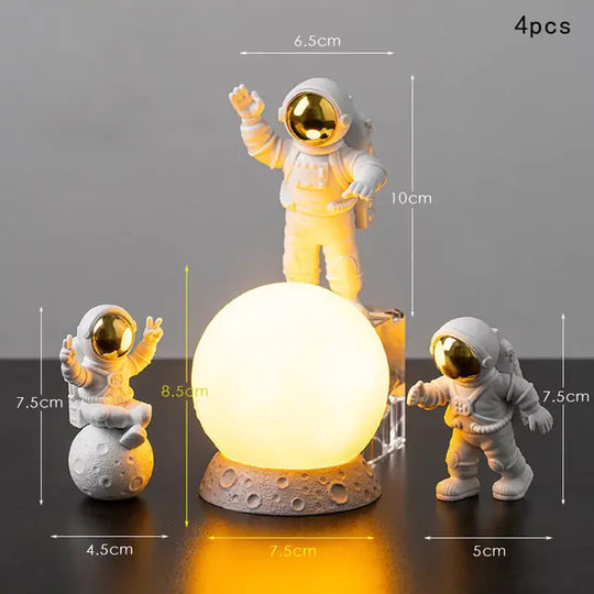 Astronaut and Moon Light Home Decor Set