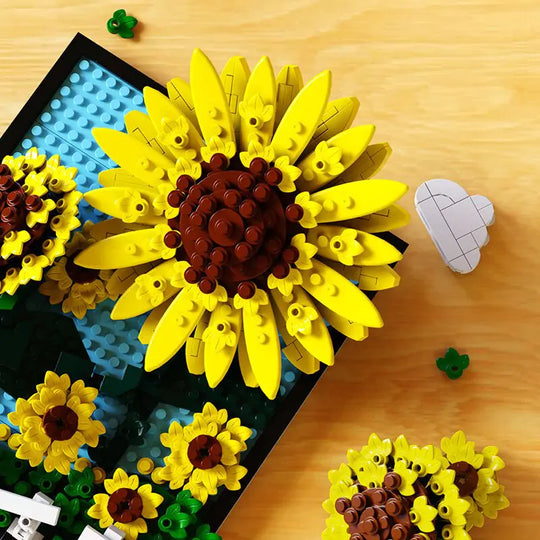 Stylish Sunflower Home Decor Artistic Building Bricks