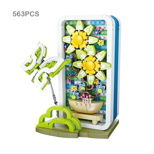 3D Flower Home Decor Bricks