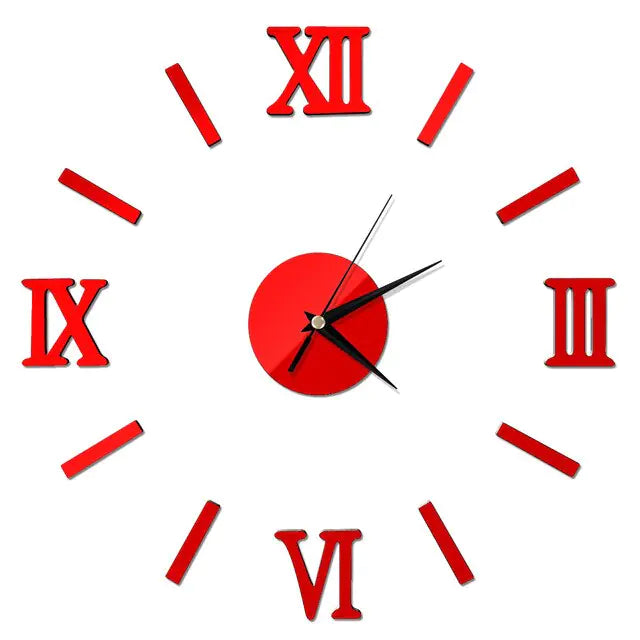 Acrylic Roman Numeral Home Decor Wall Clock