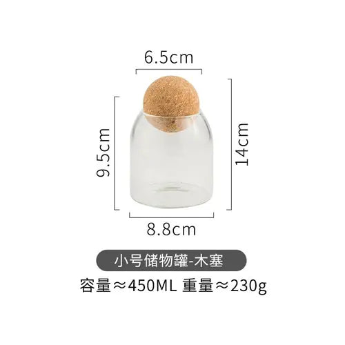 Clear Airtight Home Decor Glass Jar