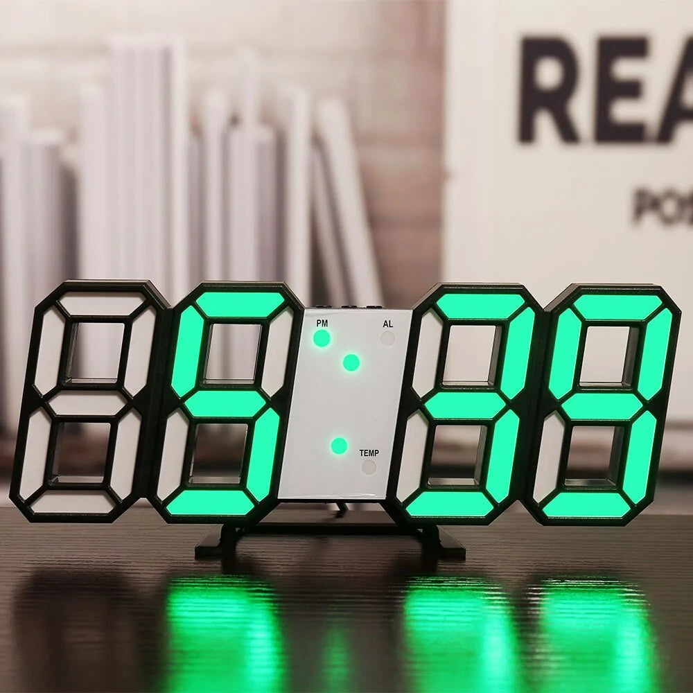 3D LED Home Decor Digital Wall Clock