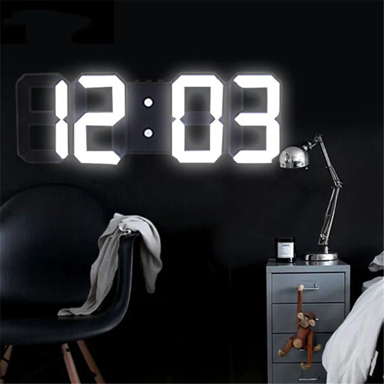 3D LED Home Decor Digital Wall Clock