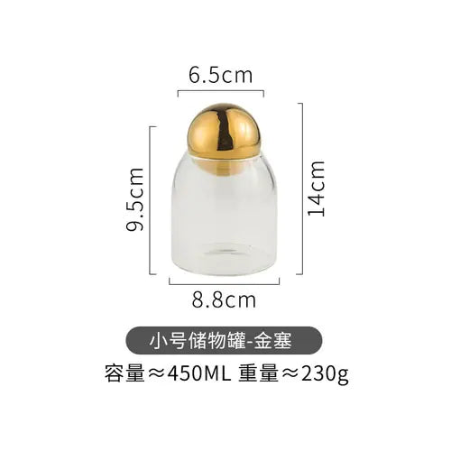 Clear Airtight Home Decor Glass Jar