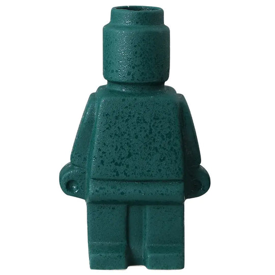 Creative Ceramic Home Decor Robot Vase