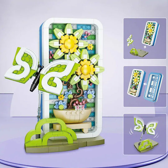 3D Flower Home Decor Bricks