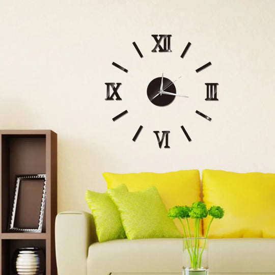 Acrylic Roman Numeral Home Decor Wall Clock