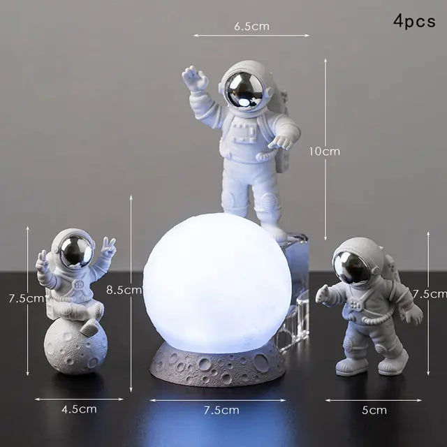 Astronaut and Moon Light Home Decor Set