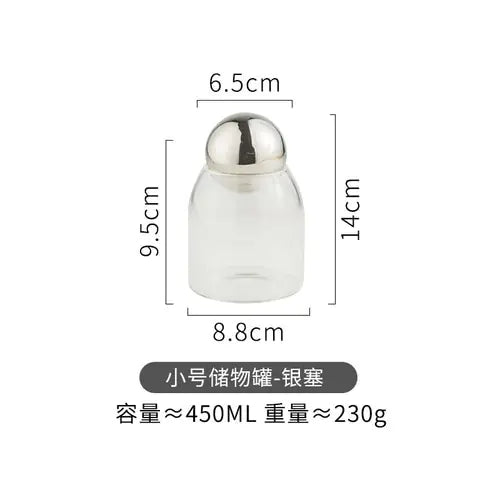 Clear Airtight Home Decor Glass Jar