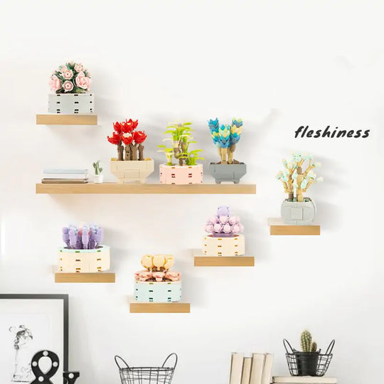 Potted Plants Succulents Home Decor Bricks