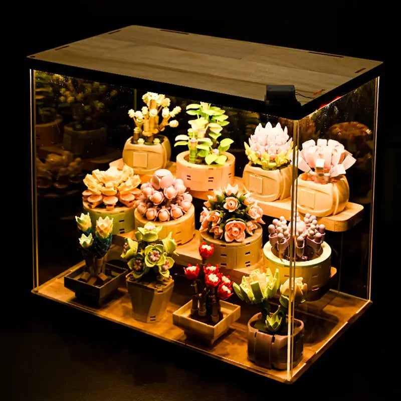 Potted Plants Succulents Home Decor Bricks