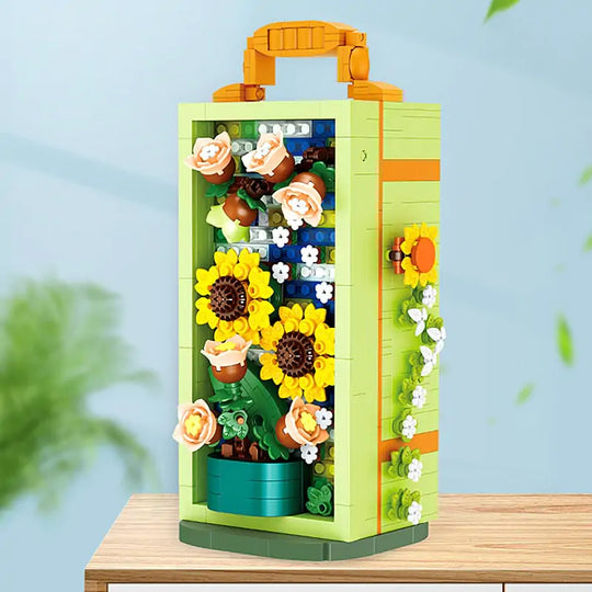 Flower Building Blocks Bricks Toy For Kids Home Decoration