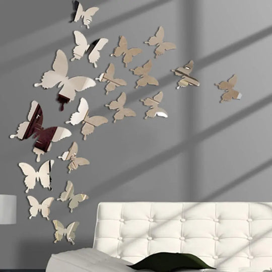 Mirror Wall 3D Butterflies Home Decor Sticker