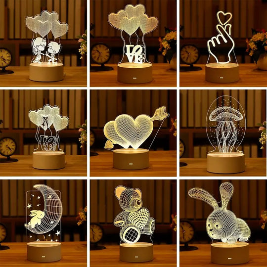 Acrylic Home Decor 3D Lamps