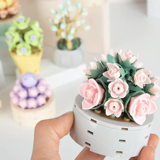 Potted Plants Succulents Home Decor Bricks