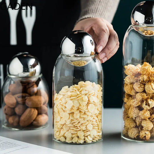 Clear Airtight Home Decor Glass Jar